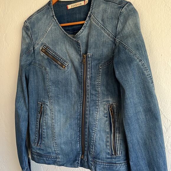 Pistola Denim Jean Jacket Classic Blue Timeless Style - Picture 2 of 8